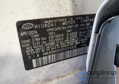 2024 Genesis Gv60 Standard z USA, uszkodzony, nr VIN KMUKB4SAXRU024924